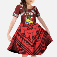 Tonga Emancipation Day Family Matching Off Shoulder Maxi Dress and Hawaiian Shirt Tongan Kupesi Pattern