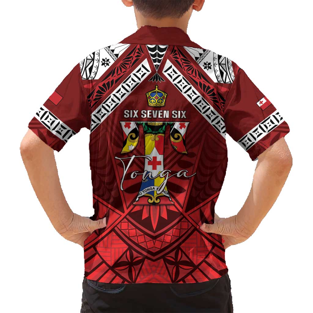 Tonga Emancipation Day Family Matching Off Shoulder Short Dress and Hawaiian Shirt Tongan Kupesi Pattern