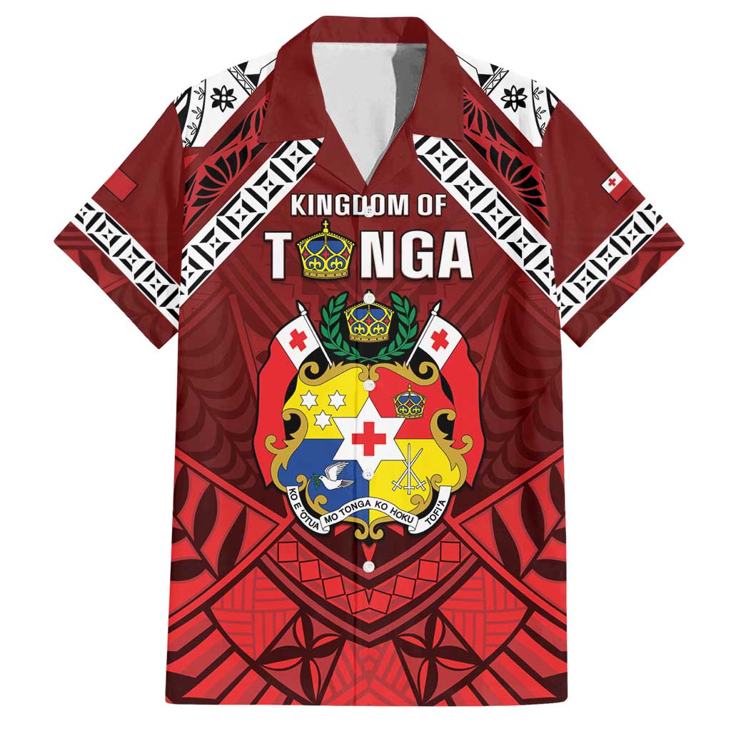 Tonga Emancipation Day Family Matching Off Shoulder Short Dress and Hawaiian Shirt Tongan Kupesi Pattern