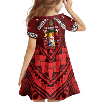 Tonga Emancipation Day Family Matching Short Sleeve Bodycon Dress and Hawaiian Shirt Tongan Kupesi Pattern