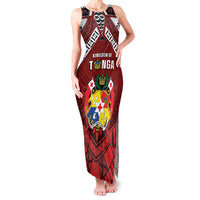 Tonga Emancipation Day Family Matching Tank Maxi Dress and Hawaiian Shirt Tongan Kupesi Pattern