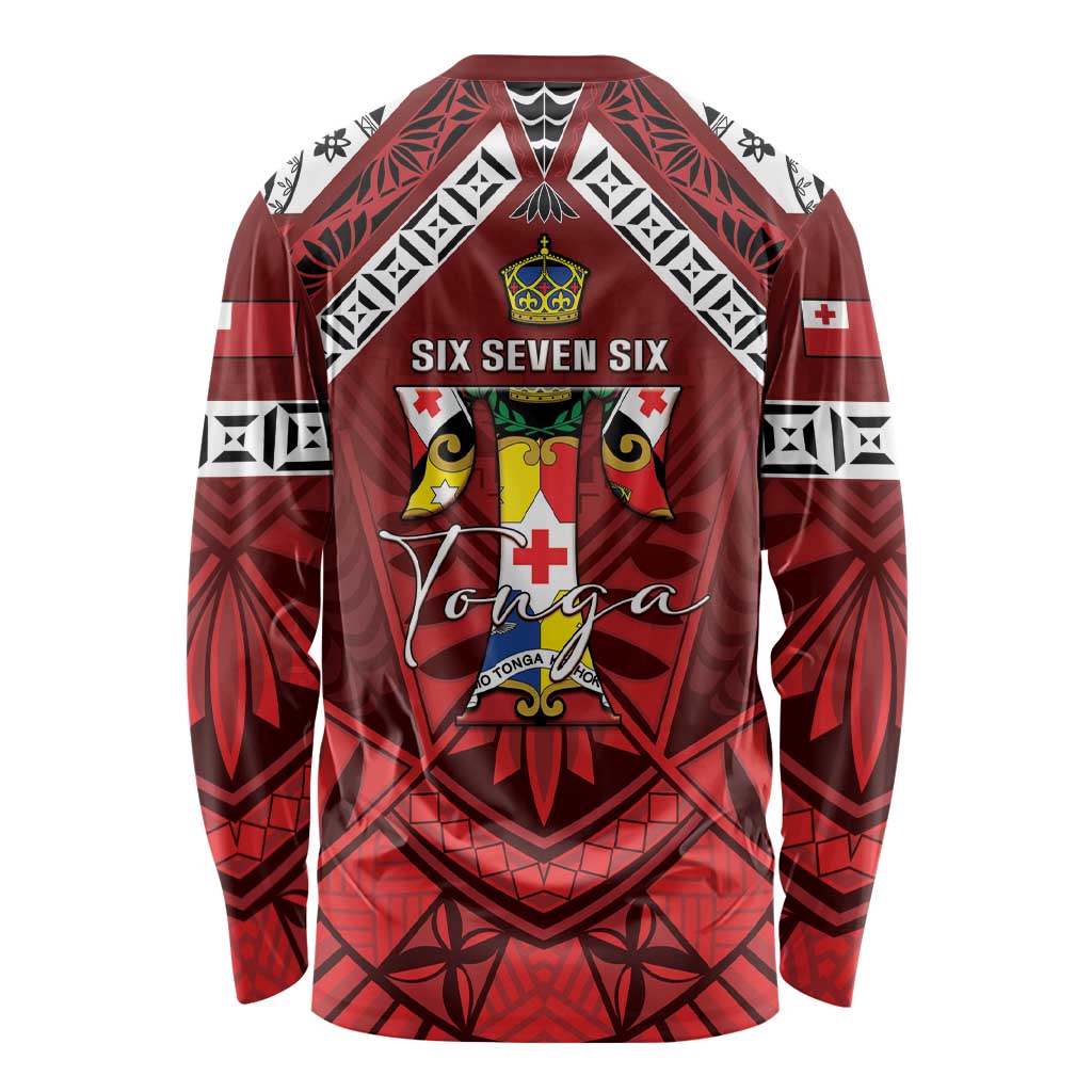 Tonga Emancipation Day Long Sleeve Shirt Tongan Kupesi Pattern
