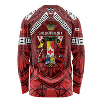 Tonga Emancipation Day Long Sleeve Shirt Tongan Kupesi Pattern