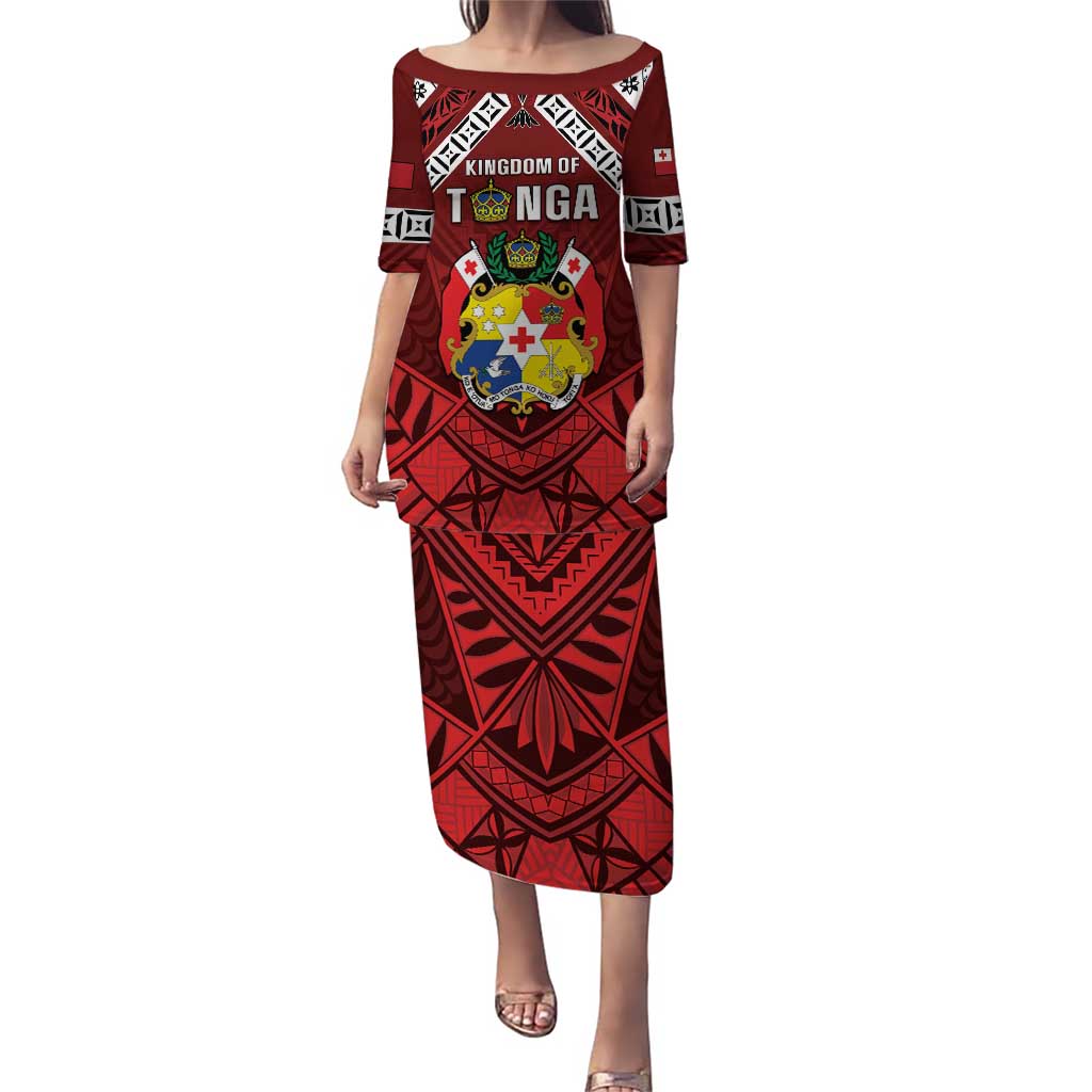Tonga Emancipation Day Puletasi Tongan Kupesi Pattern
