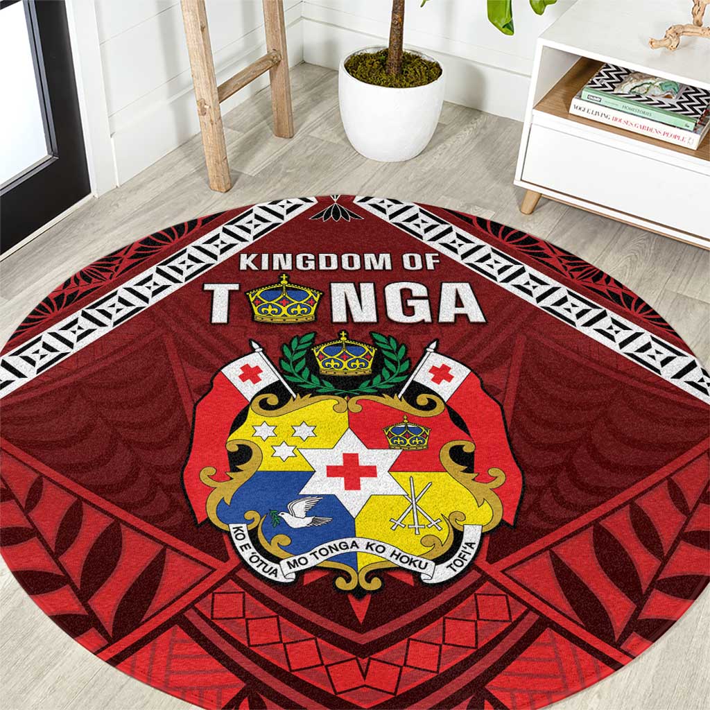 Tonga Emancipation Day Round Carpet Tongan Kupesi Pattern