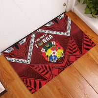 Tonga Emancipation Day Rubber Doormat Tongan Kupesi Pattern