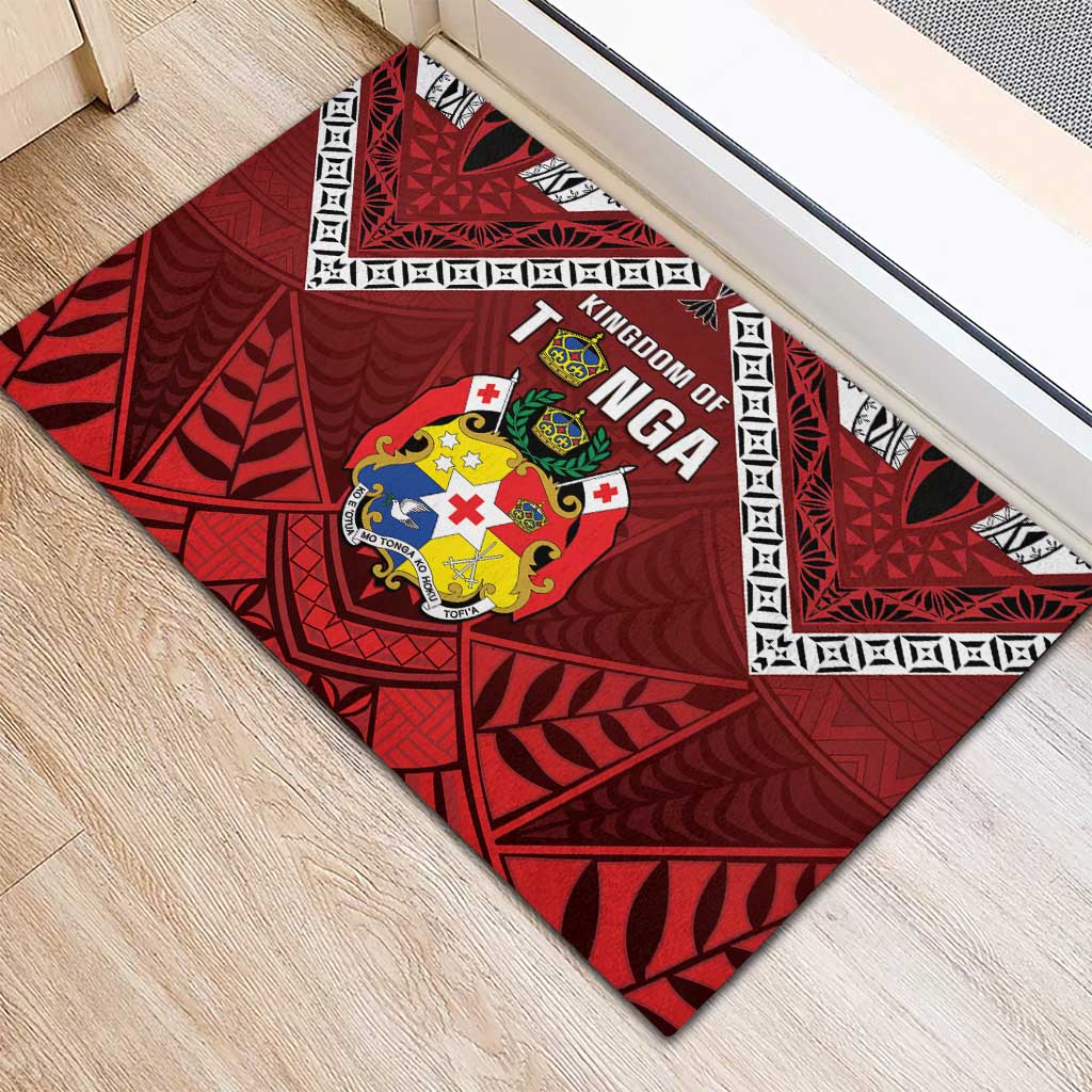 Tonga Emancipation Day Rubber Doormat Tongan Kupesi Pattern