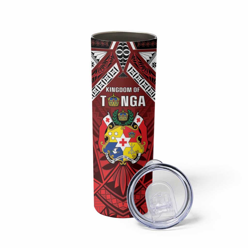 Tonga Emancipation Day Skinny Tumbler Tongan Kupesi Pattern