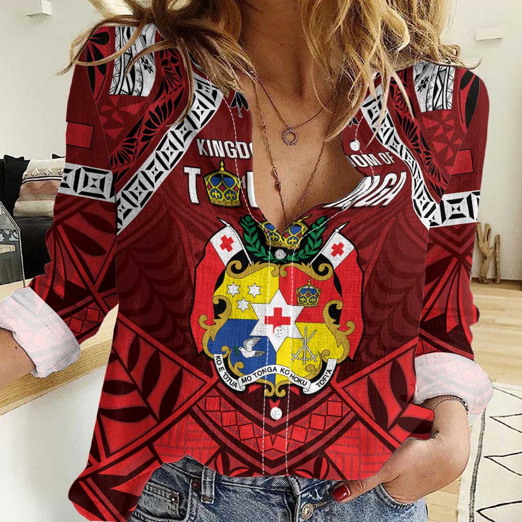 Tonga Emancipation Day Women Casual Shirt Tongan Kupesi Pattern