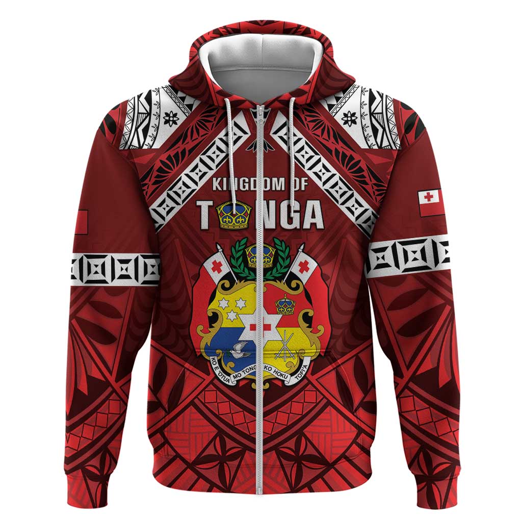 Tonga Emancipation Day Zip Hoodie Tongan Kupesi Pattern