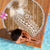 Tonga Kupesi Ngatu Beach Blanket Vintage Brown Plumeria