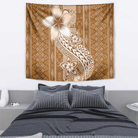 Tonga Kupesi Ngatu Tapestry Vintage Brown Plumeria
