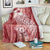 Tonga Kupesi Ngatu Blanket Vintage Red Plumeria