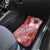 Tonga Kupesi Ngatu Car Mats Vintage Red Plumeria