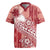 Tonga Kupesi Ngatu Rugby Jersey Vintage Red Plumeria