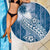 Tonga Kupesi Ngatu Beach Blanket Vintage Blue Plumeria