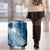 Tonga Kupesi Ngatu Luggage Cover Vintage Blue Plumeria
