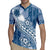 Tonga Kupesi Ngatu Rugby Jersey Vintage Blue Plumeria