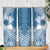 Tonga Kupesi Ngatu Skinny Tumbler Vintage Blue Plumeria