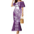 Tonga Kupesi Ngatu Mermaid Dress Vintage Purple Plumeria