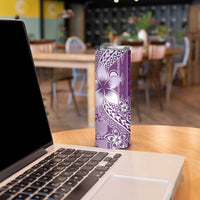 Tonga Kupesi Ngatu Skinny Tumbler Vintage Purple Plumeria