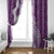 Tonga Kupesi Ngatu Window Curtain Vintage Purple Plumeria