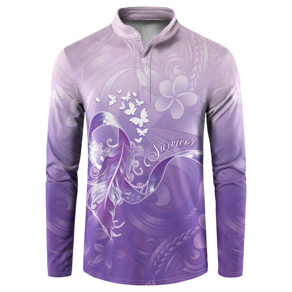 Lupus Awareness Month Button Sweatshirt Polynesian Style