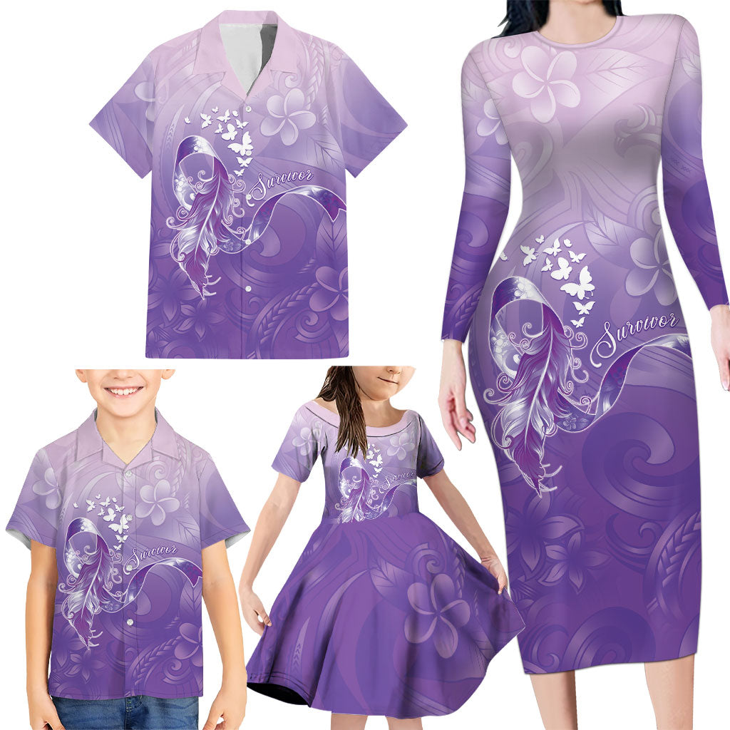 Lupus Awareness Month Family Matching Long Sleeve Bodycon Dress and Hawaiian Shirt Polynesian Style LT05 - Polynesian Pride
