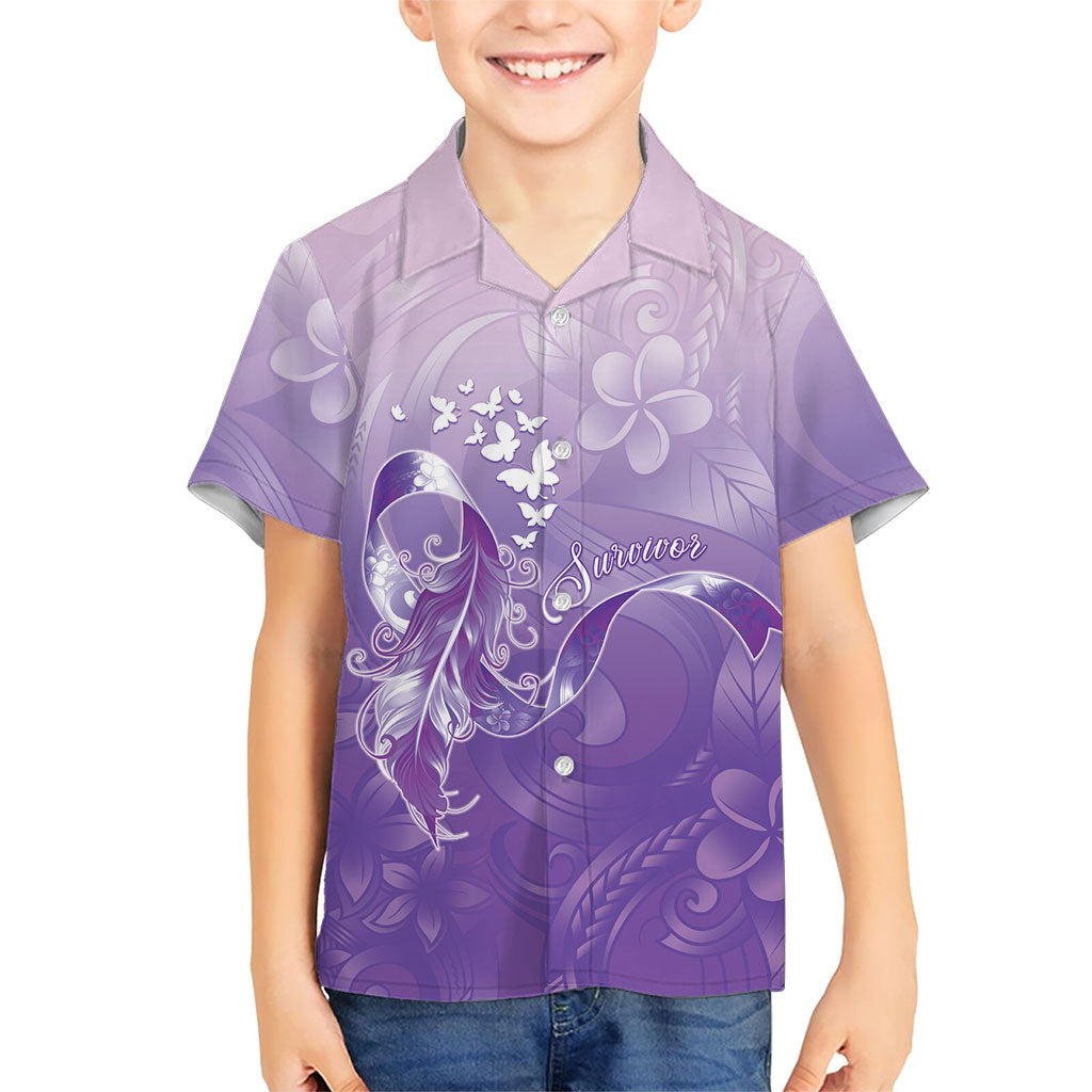 Lupus Awareness Month Family Matching Off The Shoulder Long Sleeve Dress and Hawaiian Shirt Polynesian Style LT05 Son's Shirt Lilac - Polynesian Pride