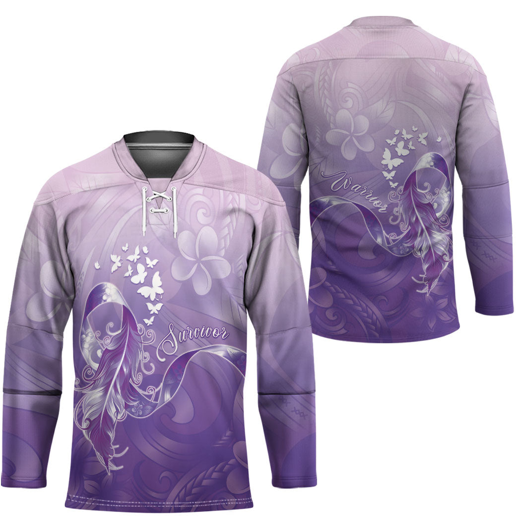 Lupus Awareness Month Hockey Jersey Polynesian Style