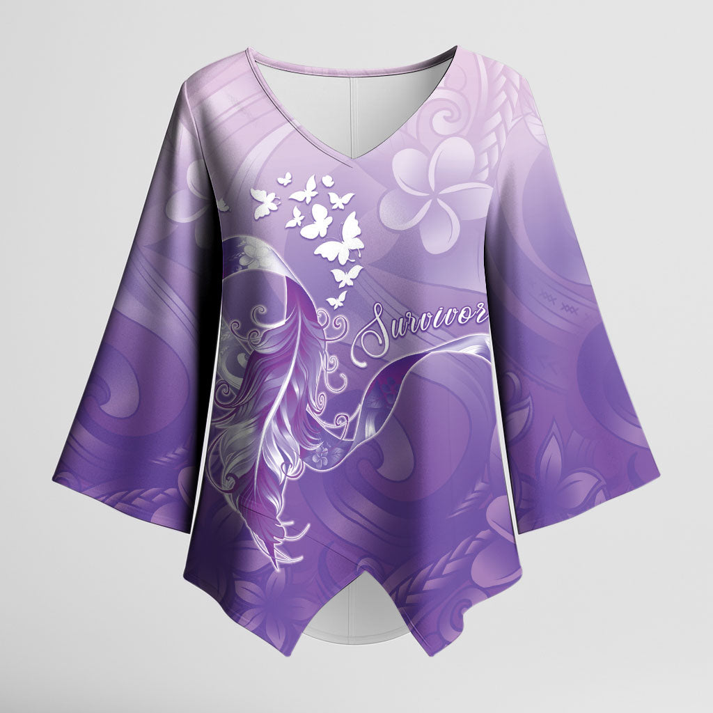 Lupus Awareness Month Kimono Sleeve Blouse Polynesian Style