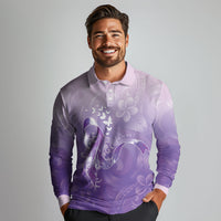 Lupus Awareness Month Long Sleeve Polo Shirt Polynesian Style