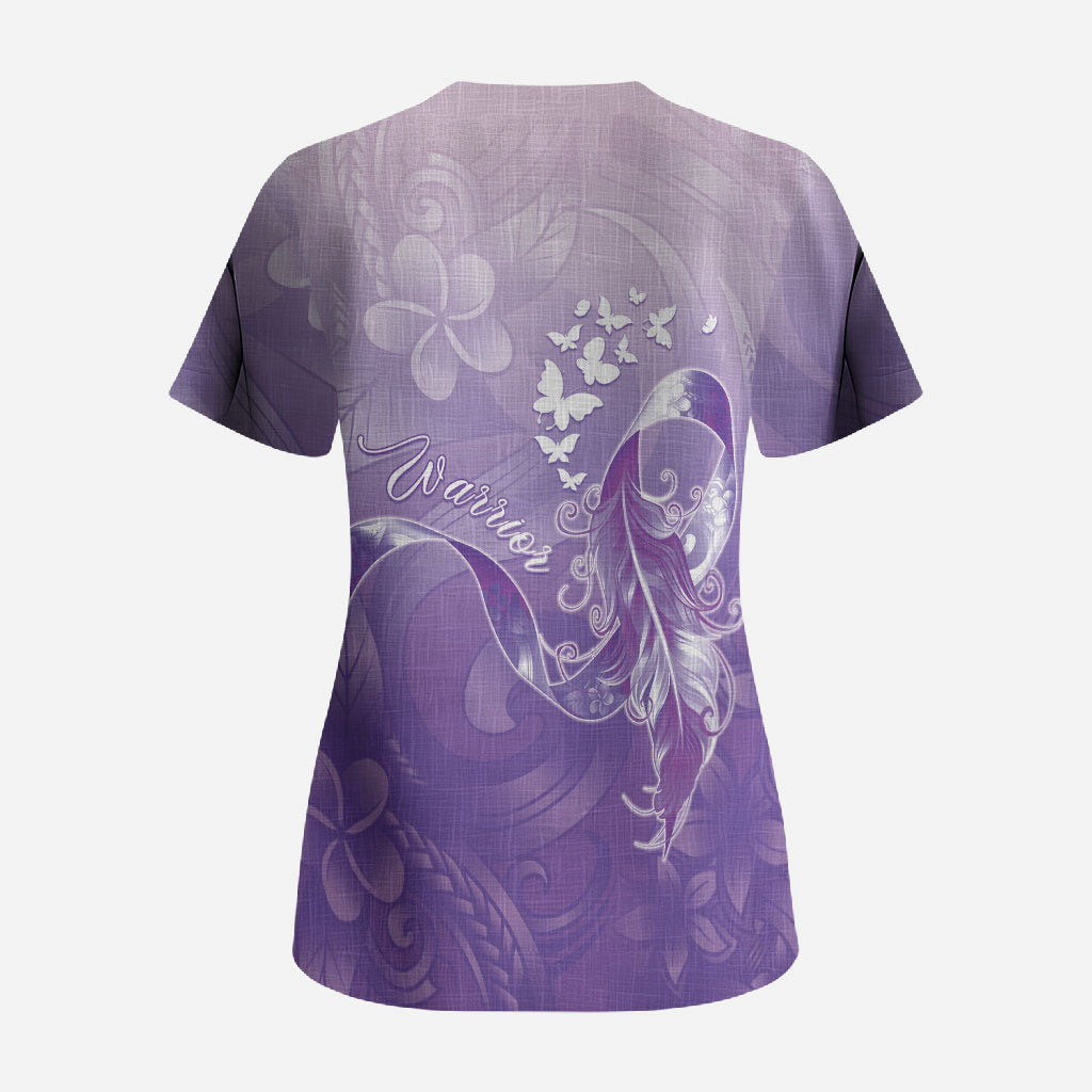 Lupus Awareness Month Scrub Top Polynesian Style