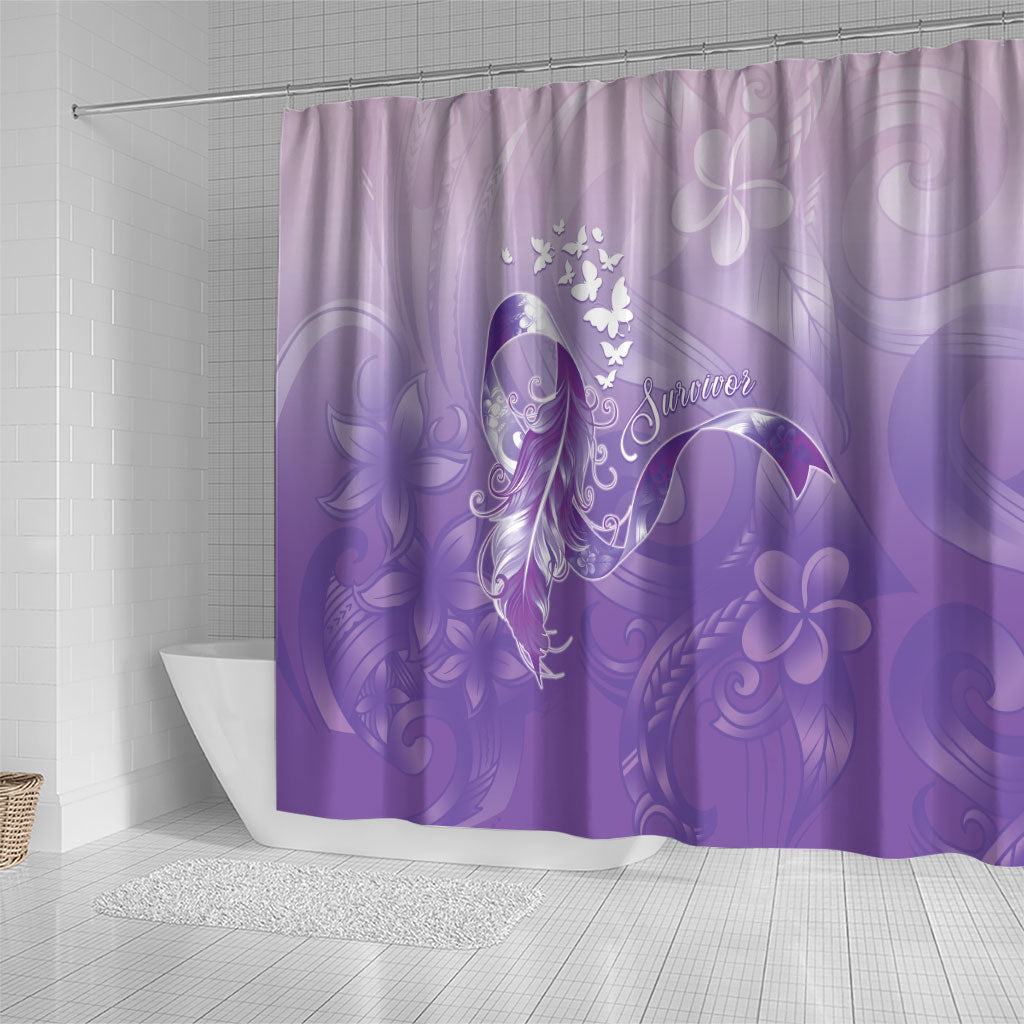 Lupus Awareness Month Shower Curtain Polynesian Style