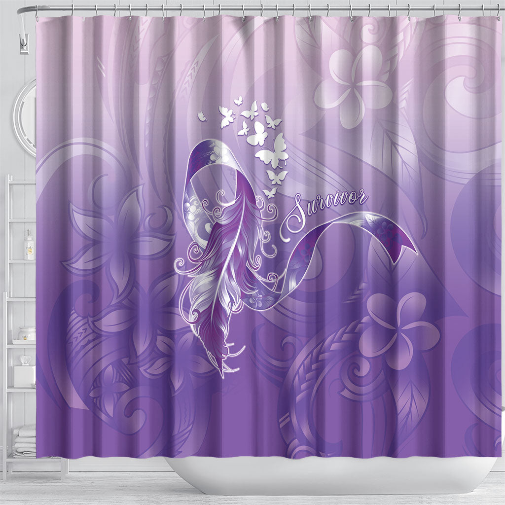 Lupus Awareness Month Shower Curtain Polynesian Style