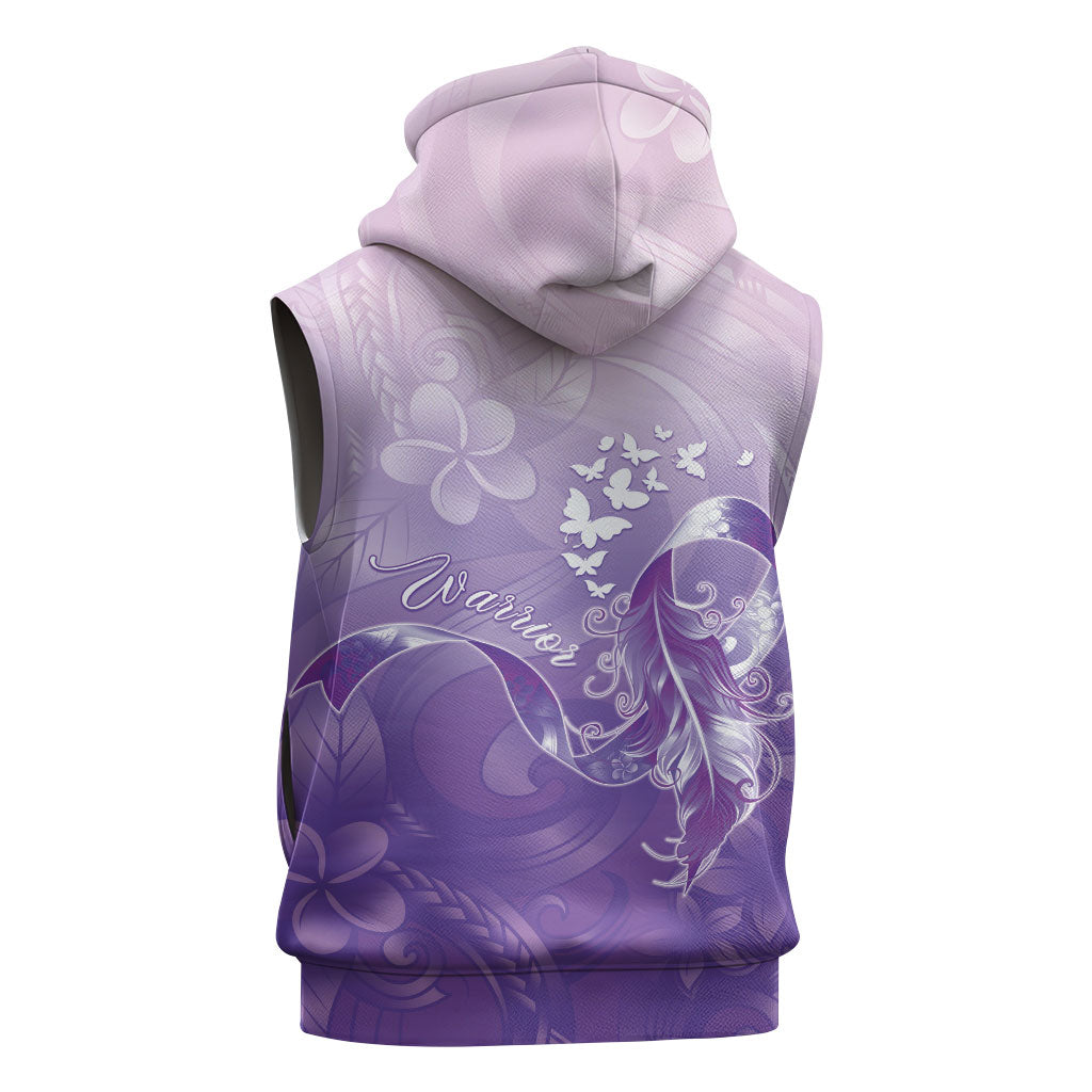 Lupus Awareness Month Sleeveless Hoodie Polynesian Style