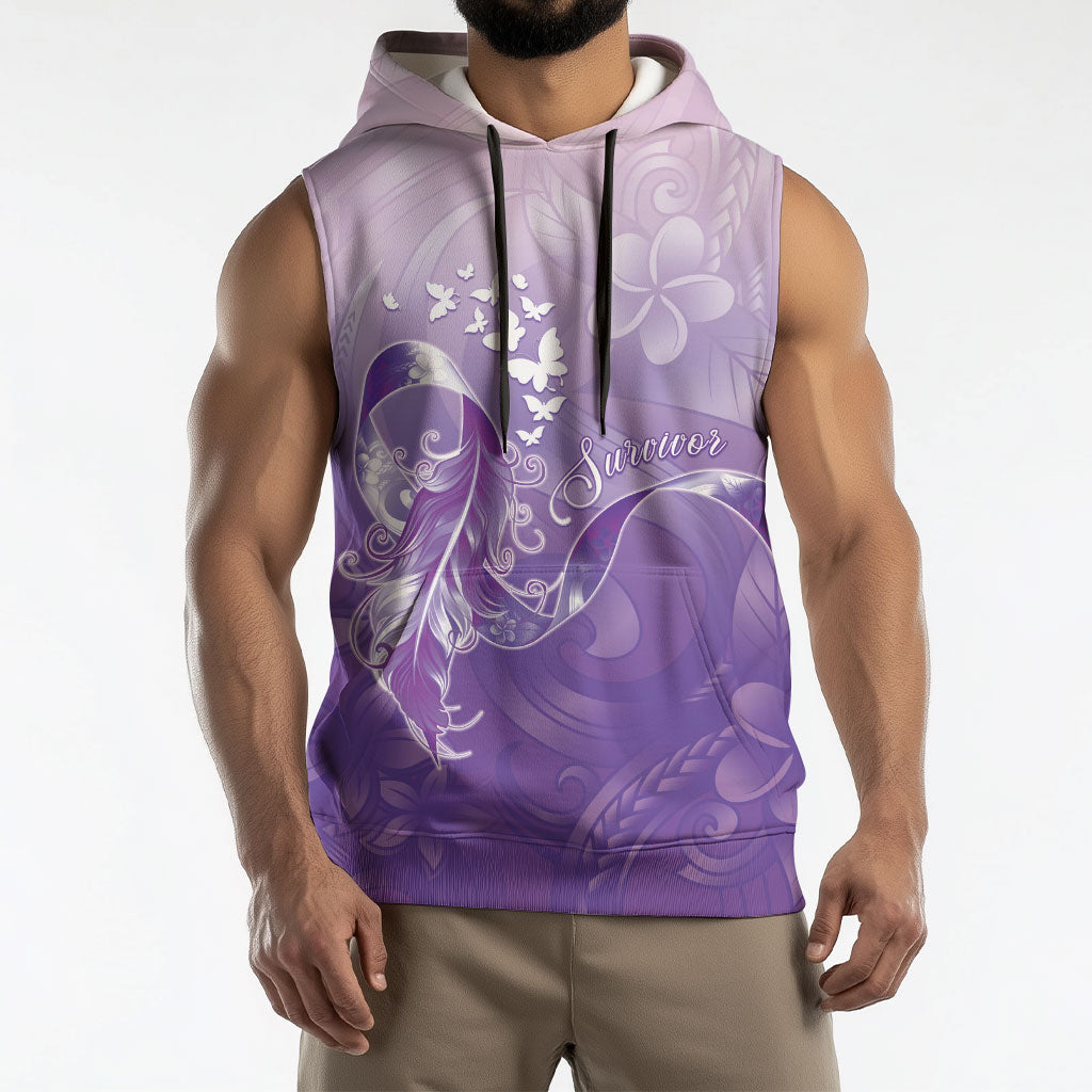 Lupus Awareness Month Sleeveless Hoodie Polynesian Style