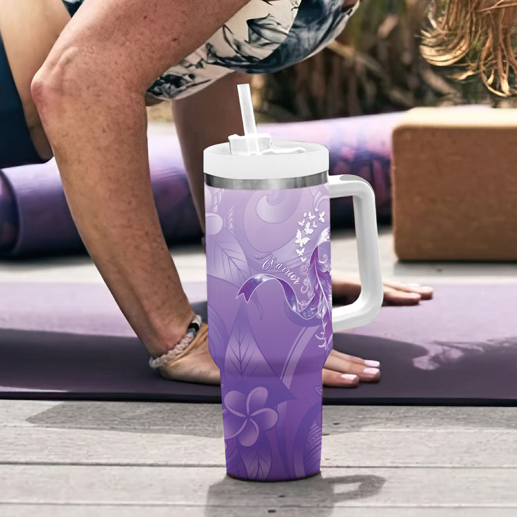 Lupus Awareness Month Tumbler With Handle Polynesian Style