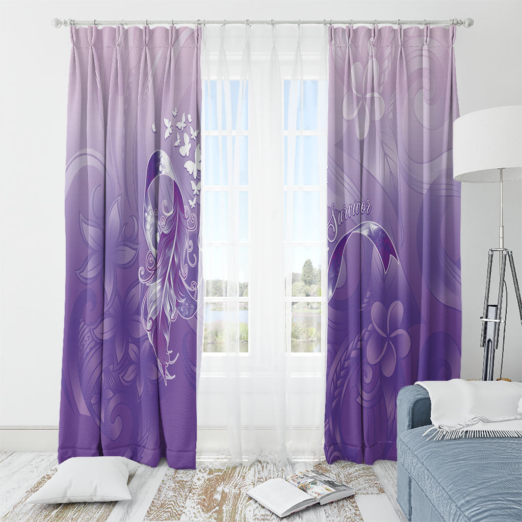 Lupus Awareness Month Window Curtain Polynesian Style