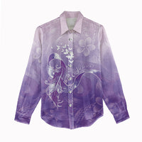 Lupus Awareness Month Women Casual Shirt Polynesian Style
