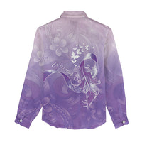 Lupus Awareness Month Women Casual Shirt Polynesian Style