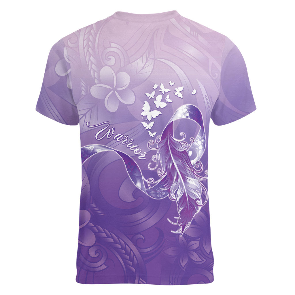 Lupus Awareness Month Women V-Neck T-Shirt Polynesian Style