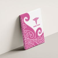 Personalised New Zealand Nurse Canvas Wall Art Maori Koru Pink Version LT05 - Polynesian Pride