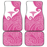 New Zealand Nurse Car Mats Maori Koru Pink Version
