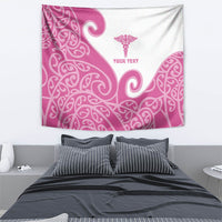 Personalised New Zealand Nurse Tapestry Maori Koru Pink Version