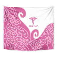 Personalised New Zealand Nurse Tapestry Maori Koru Pink Version