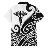 Personalised New Zealand Nurse Family Matching Summer Maxi Dress and Hawaiian Shirt Maori Koru Black Version LT05 - Polynesian Pride