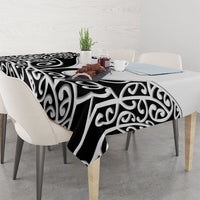 Personalised New Zealand Nurse Tablecloth Maori Koru Black Version