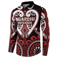 Custom Aotearoa Ngapuhi Button Sweatshirt Maori Tribal Pattern