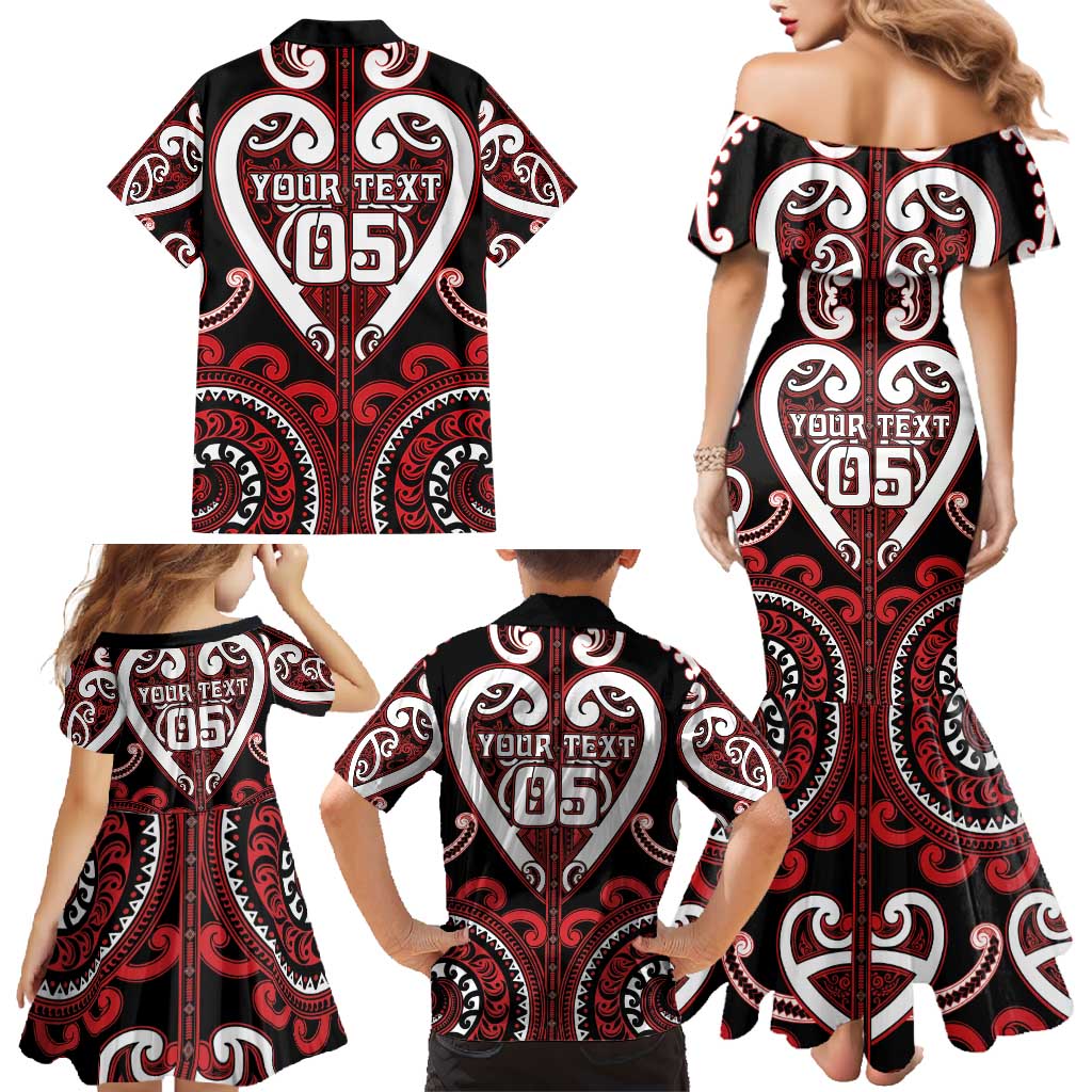 Custom Aotearoa Ngapuhi Family Matching Mermaid Dress and Hawaiian Shirt Maori Tribal Pattern LT05 - Polynesian Pride